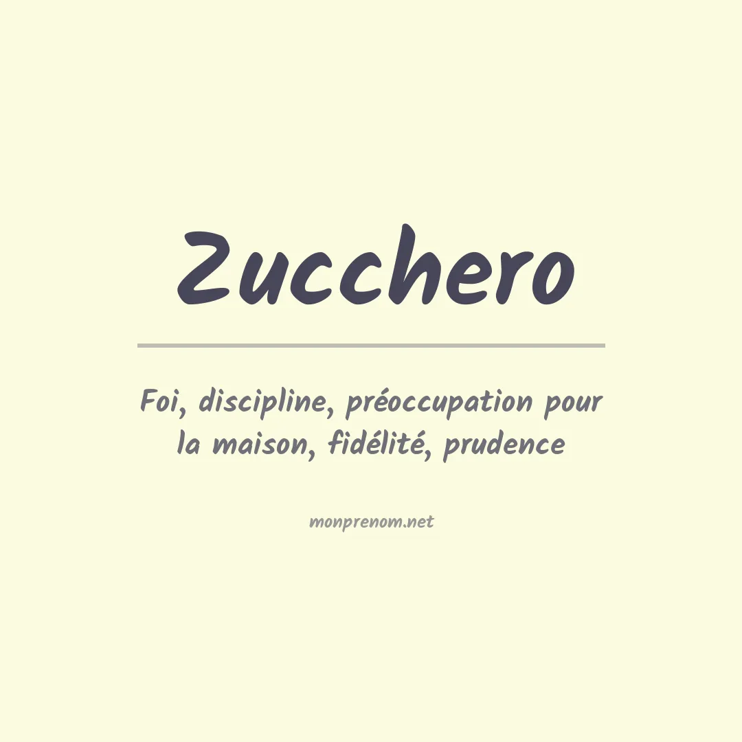 Prénom Zucchero