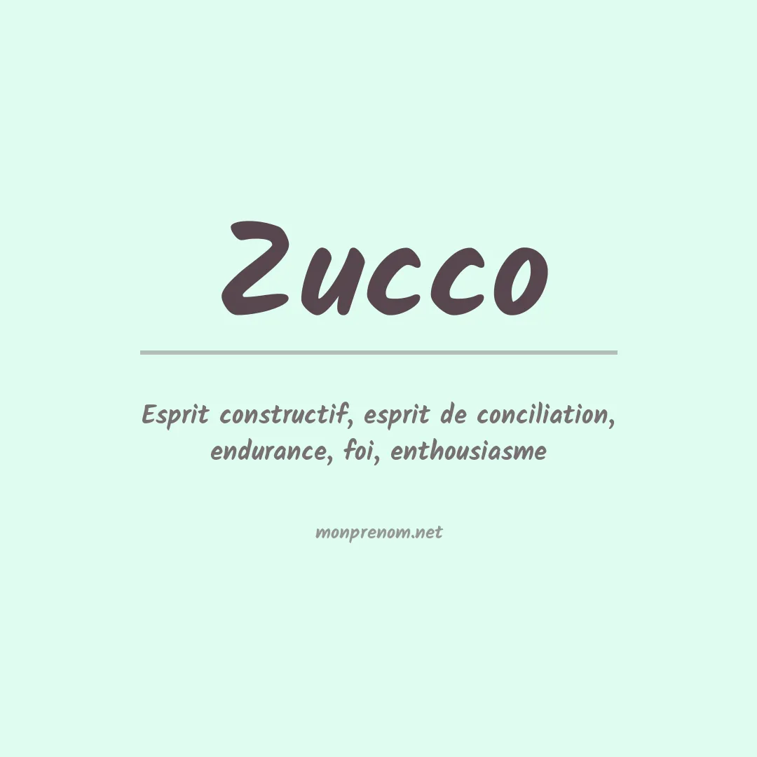 Prénom Zucco
