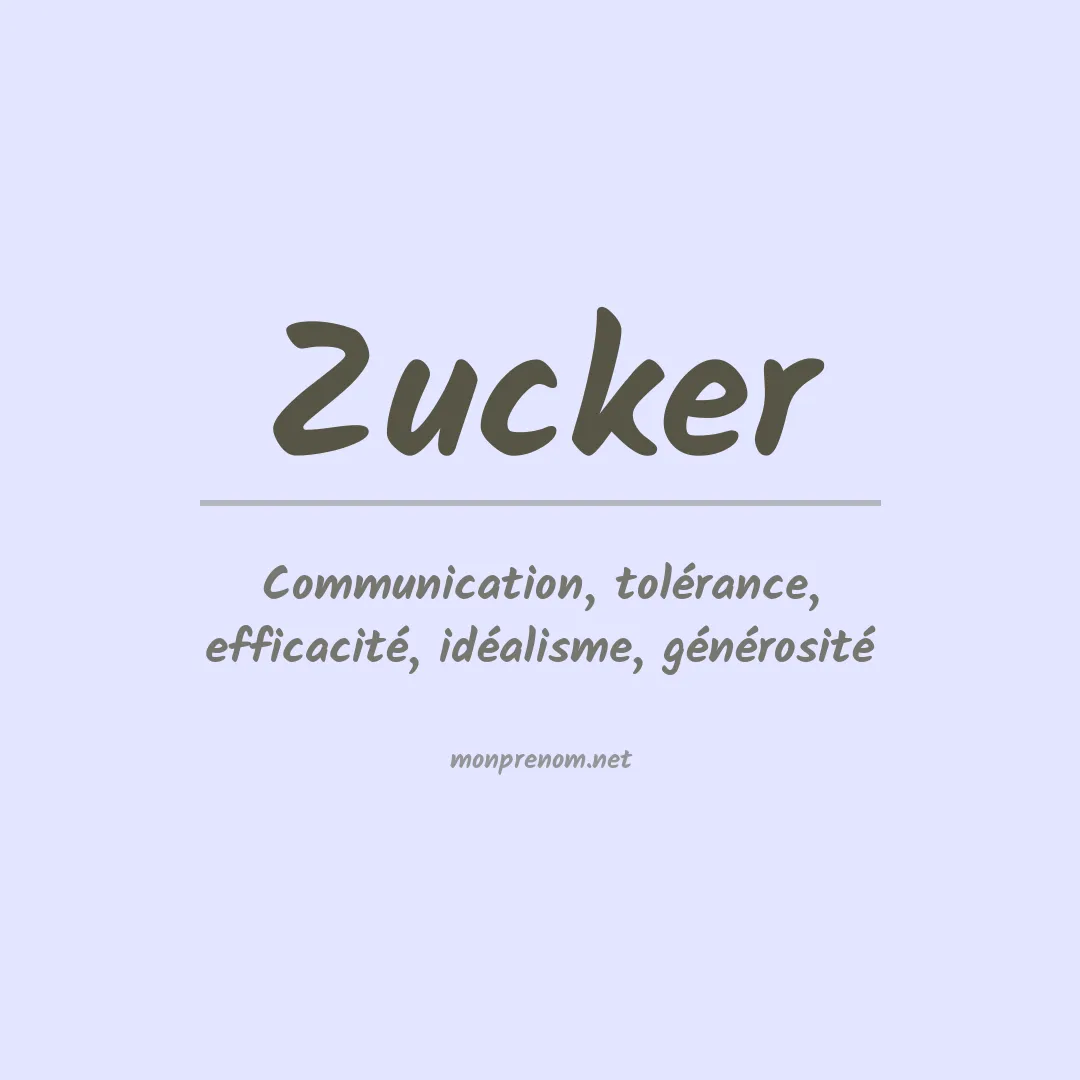 Prénom Zucker
