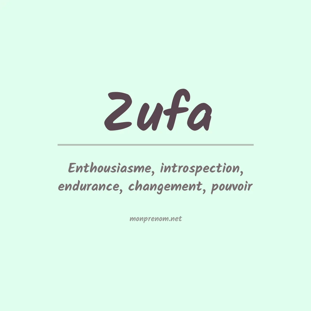 Prénom Zufa