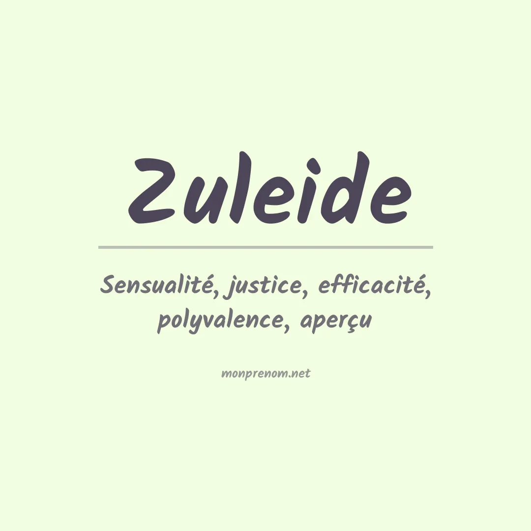 Prénom Zuleide