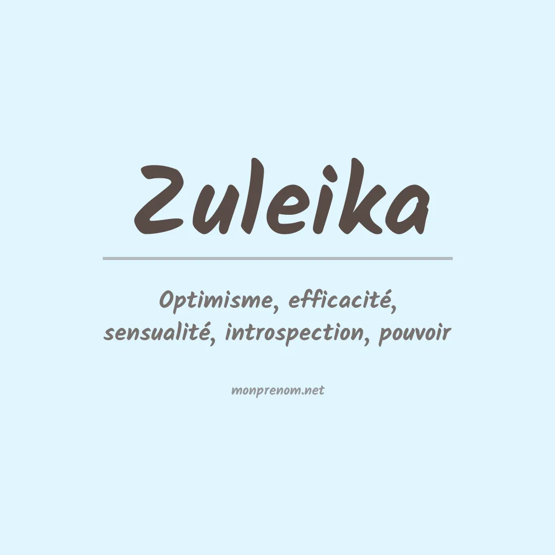Prénom Zuleika
