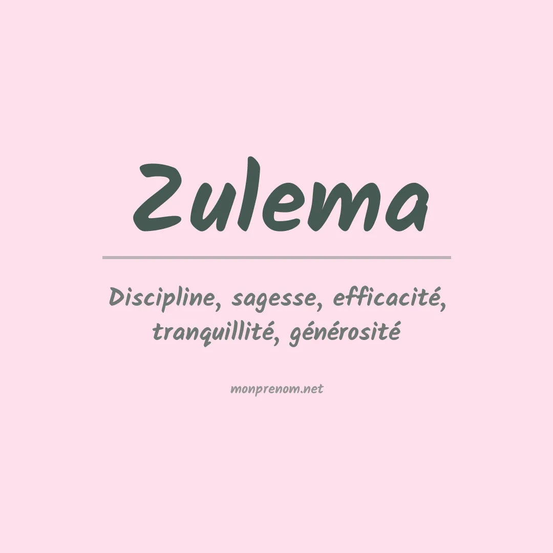 Prénom Zulema