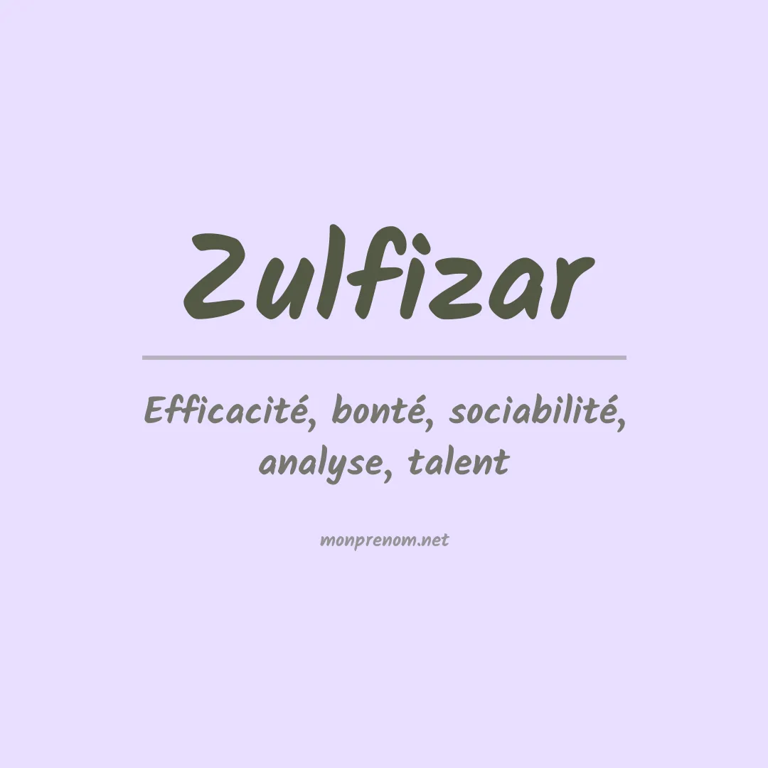 Prénom Zulfizar