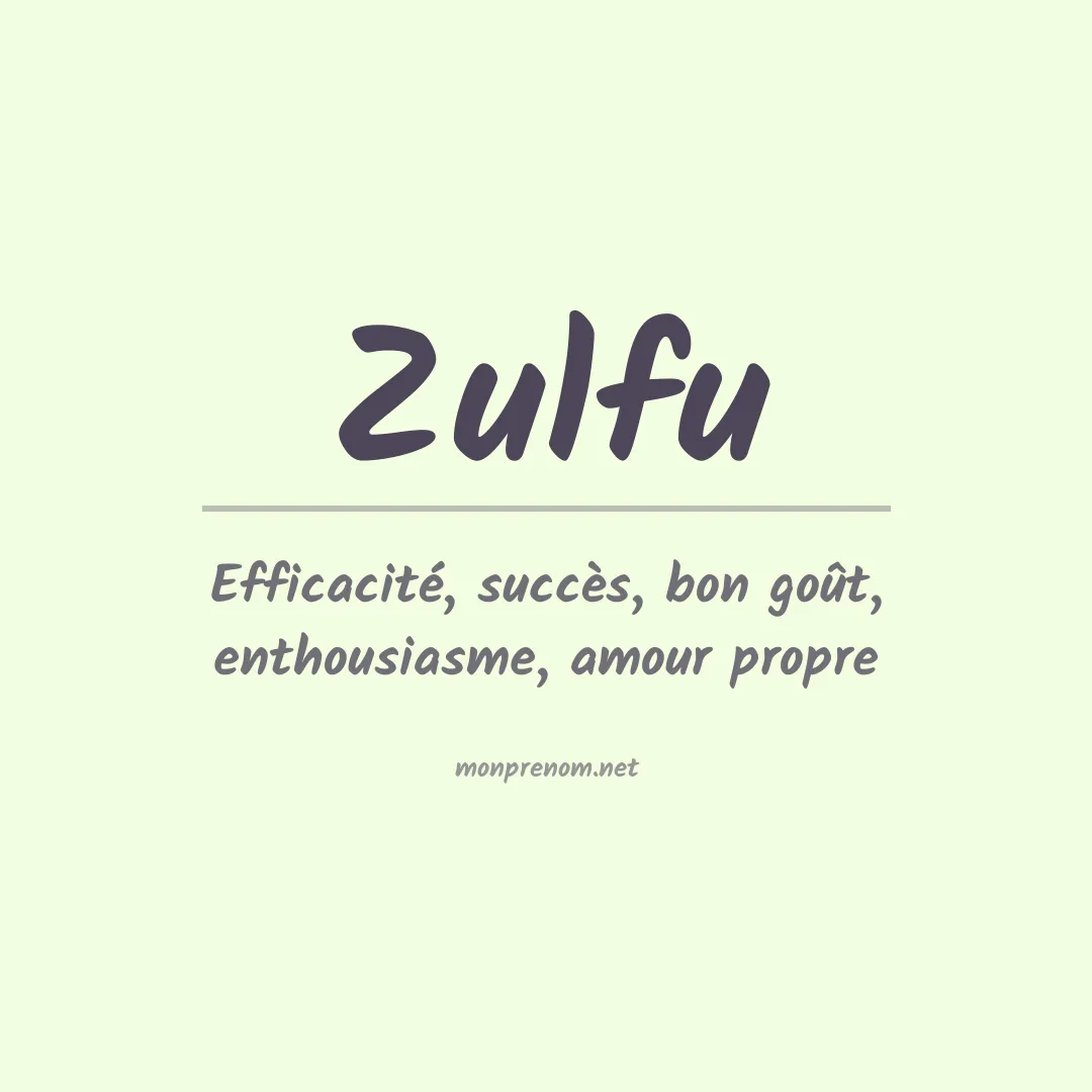 Prénom Zulfu
