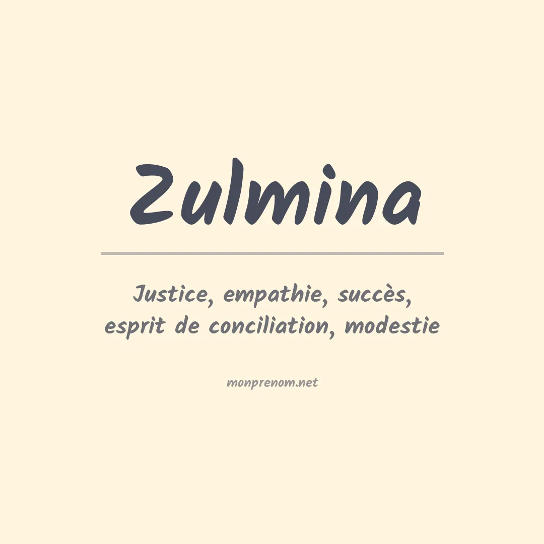 Prénom Zulmina