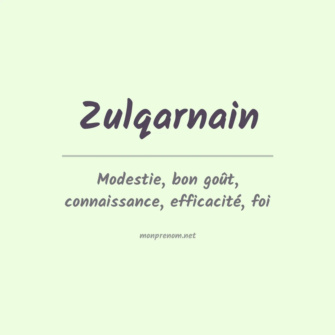 Prénom Zulqarnain