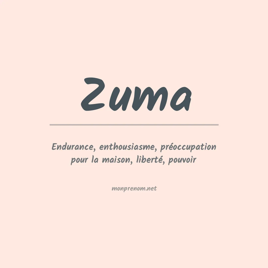 Prénom Zuma