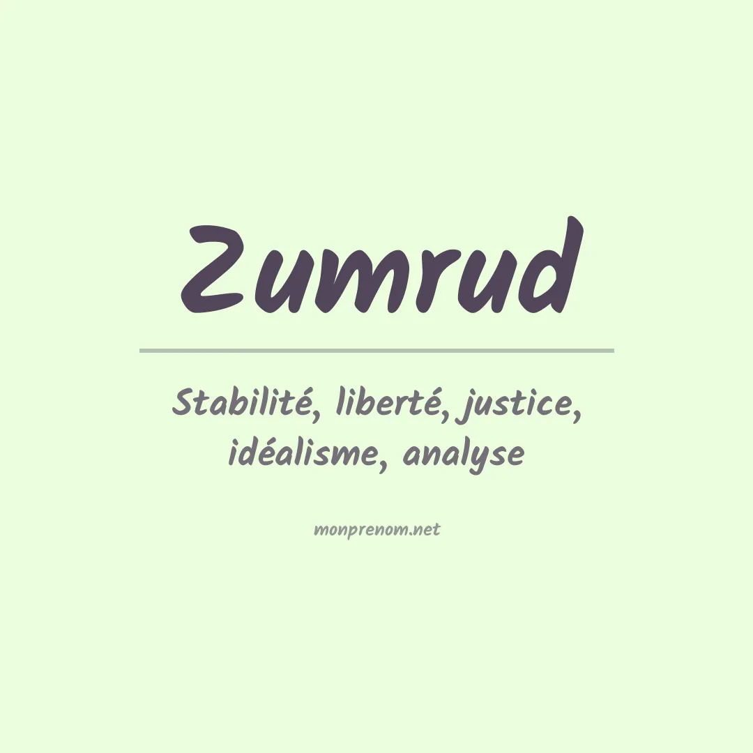 Prénom Zumrud