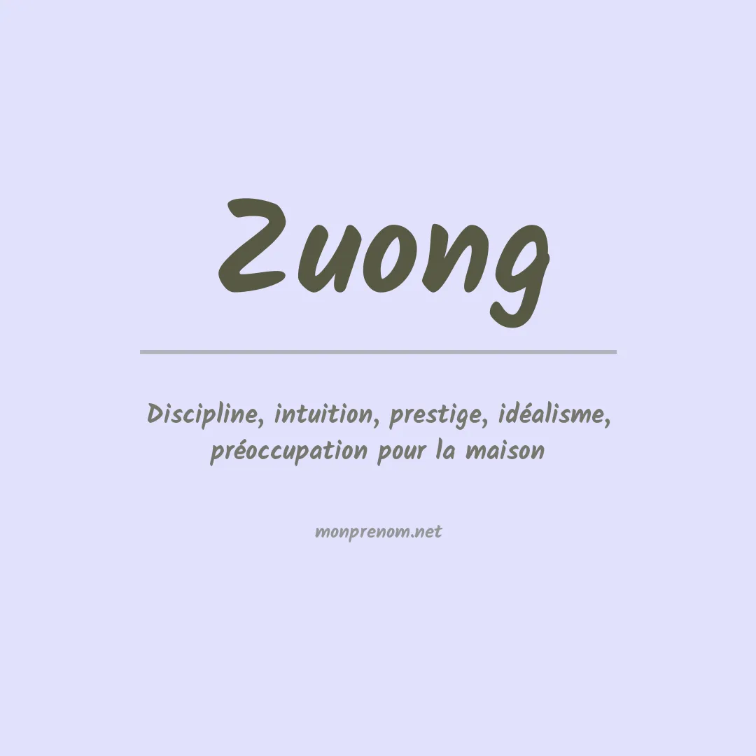 Prénom Zuong