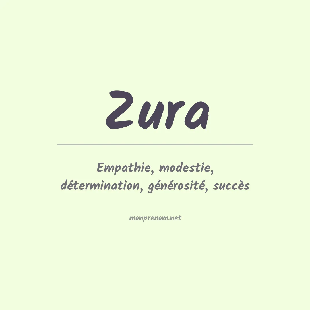 Signification du prénom Zura