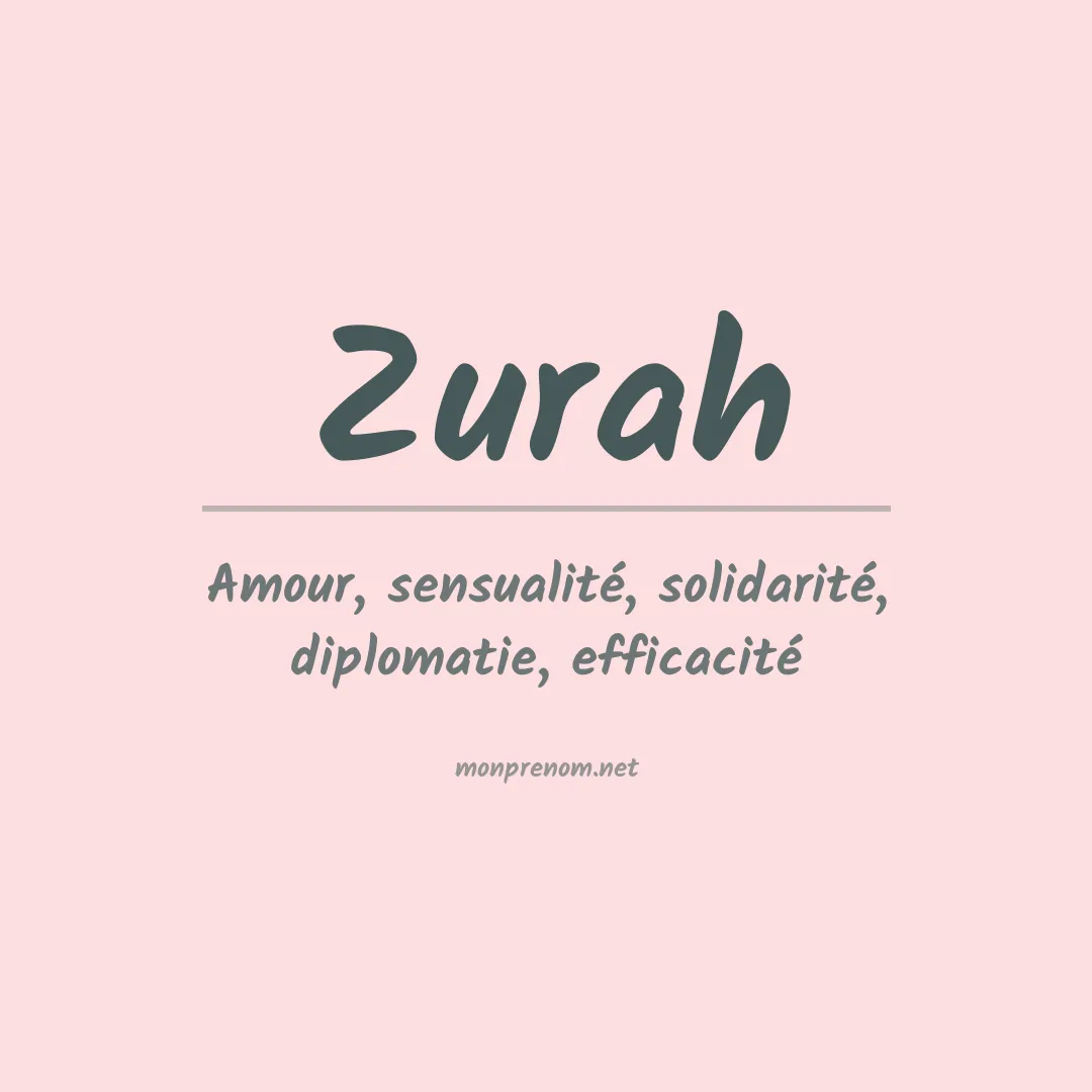 Prénom Zurah