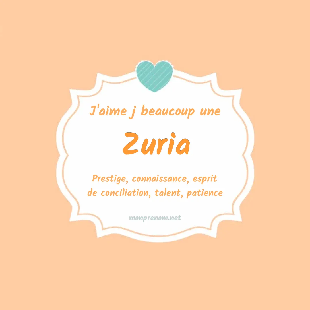 J'aime beaucoup Zuria