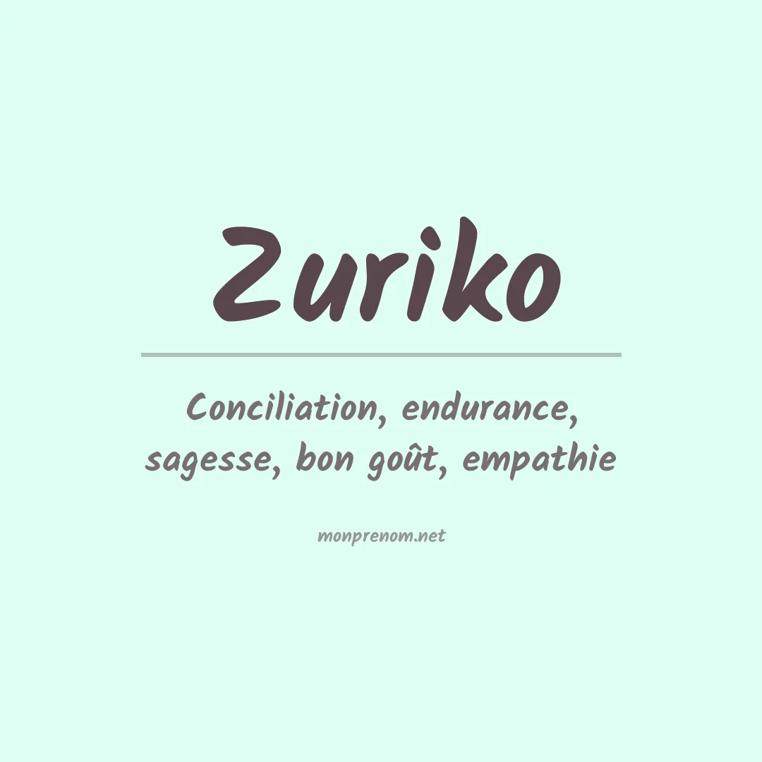 Prénom Zuriko