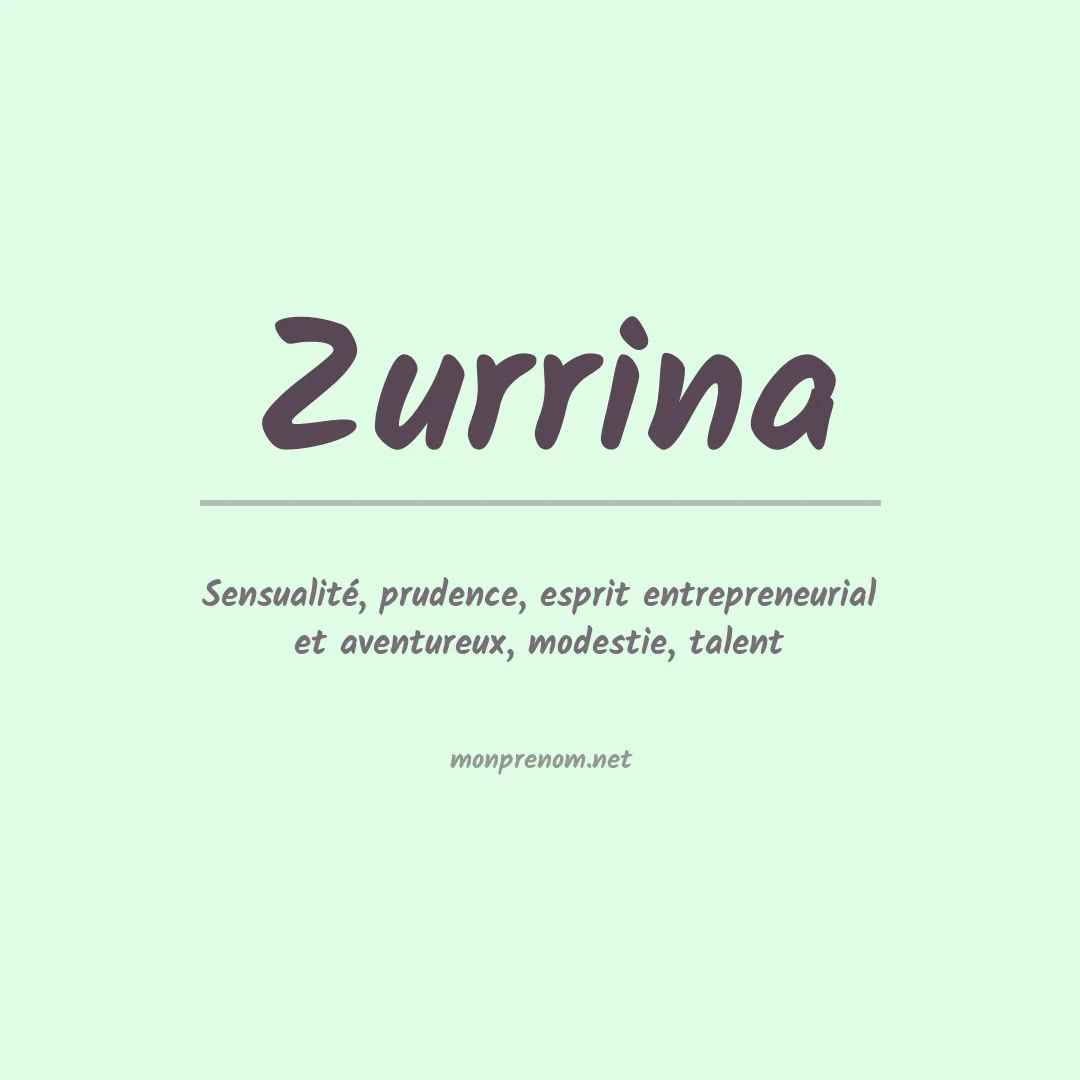 Prénom Zurrina