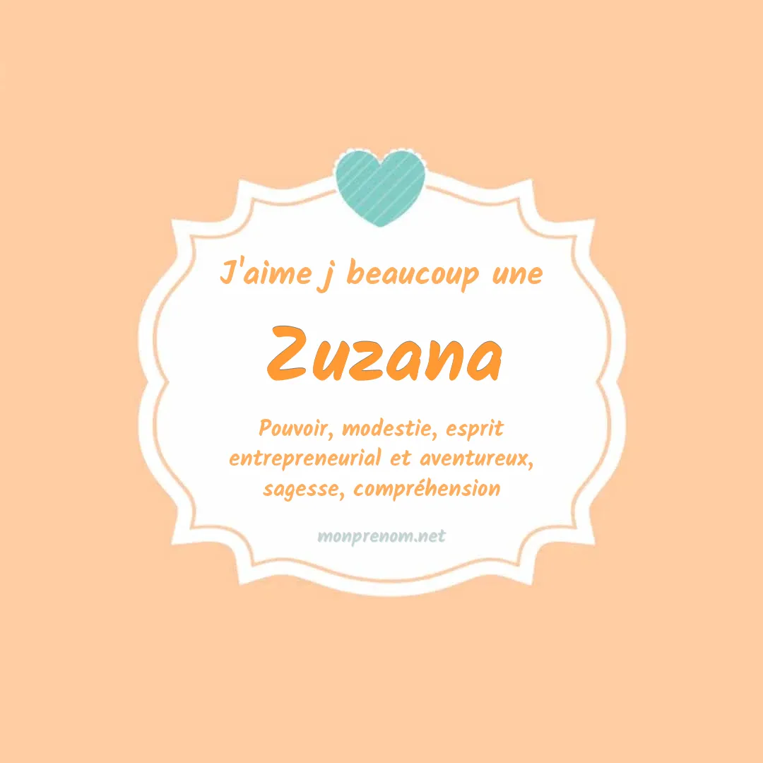 J'aime beaucoup Zuzana