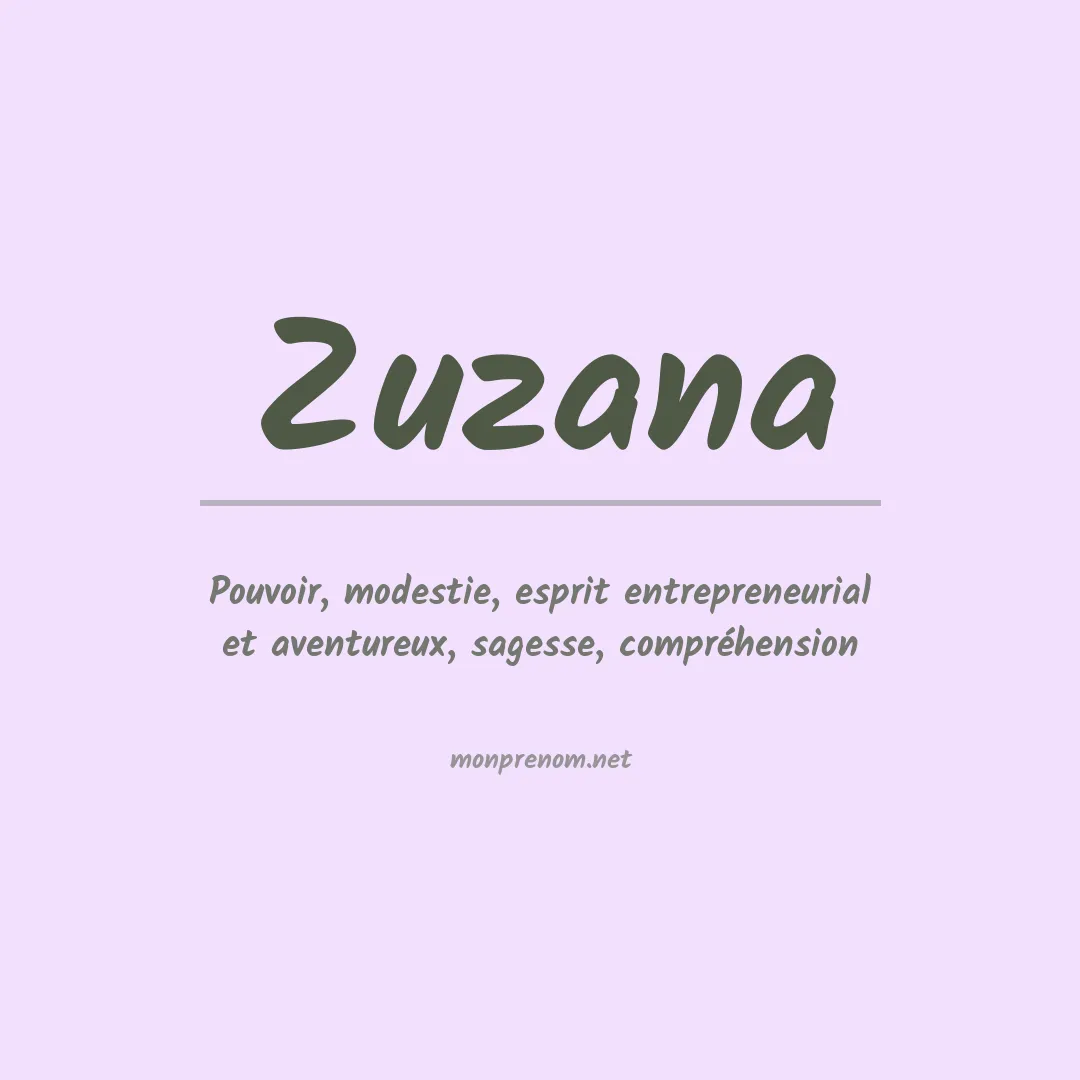 Signification du prénom Zuzana