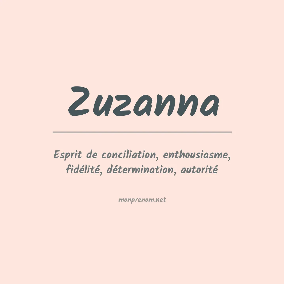 Signification du prénom Zuzanna
