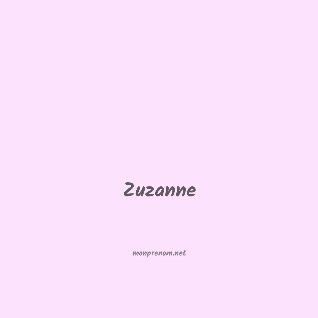 Zuzanne en chinois