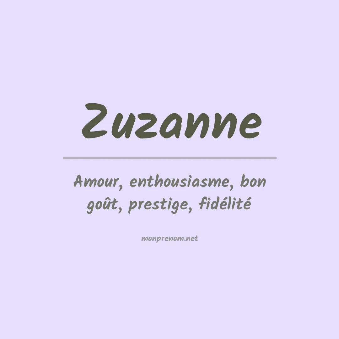 Signification du prénom Zuzanne
