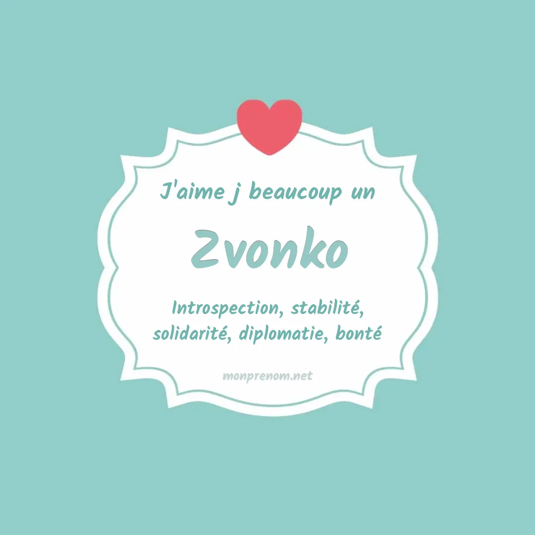 J'aime beaucoup Zvonko