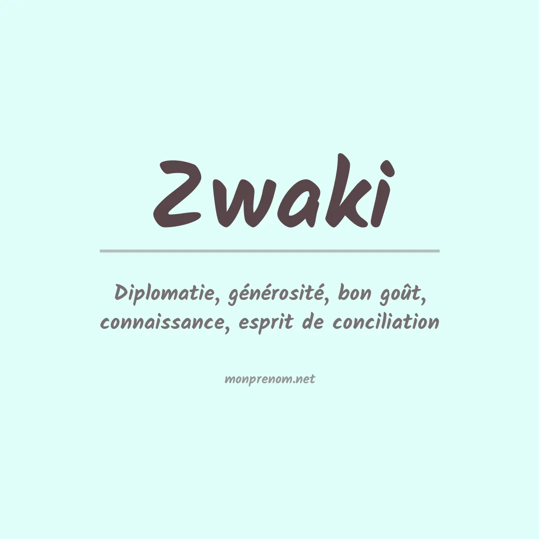 Prénom Zwaki