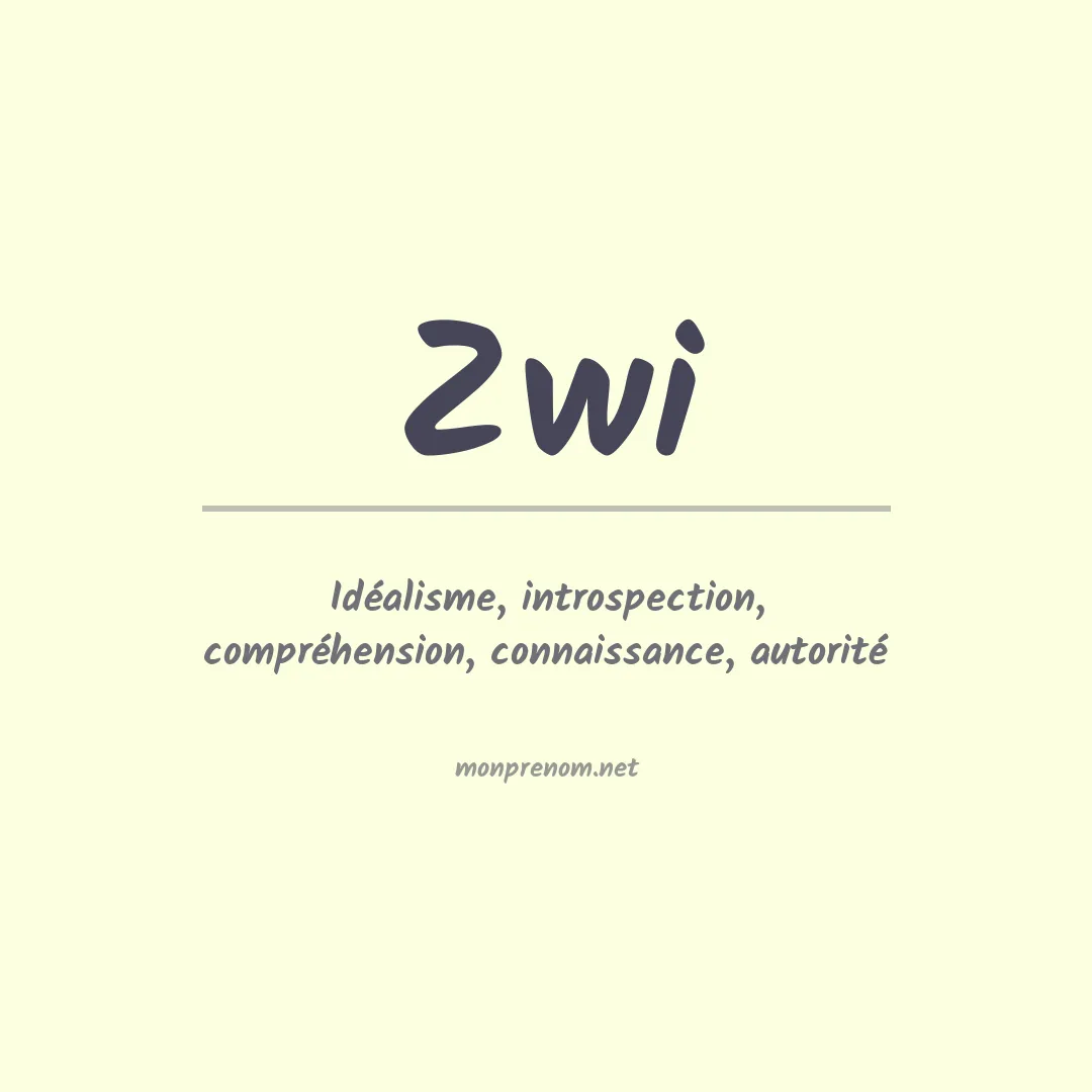 Signification du prénom Zwi