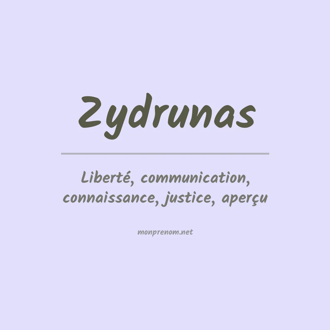 Prénom Zydrunas