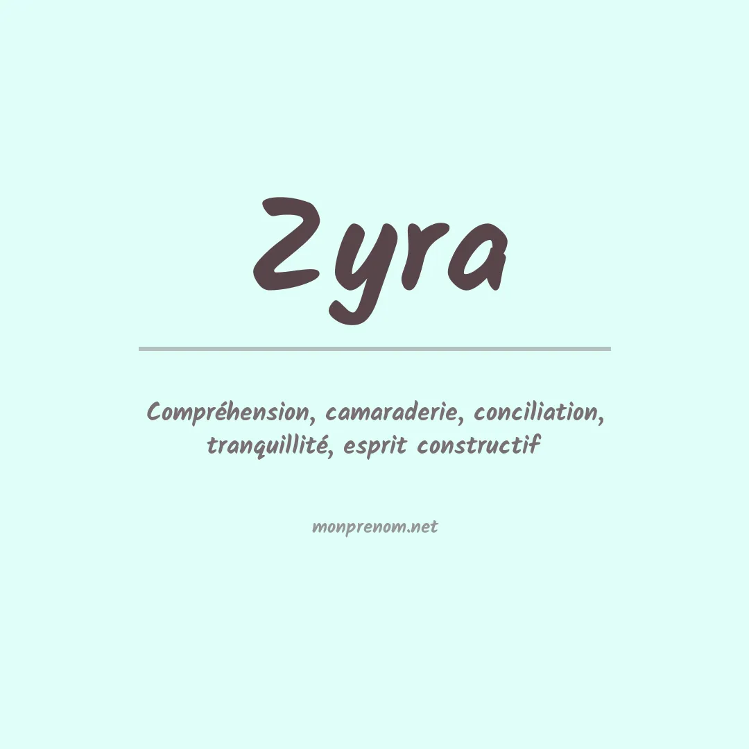 Prénom Zyra