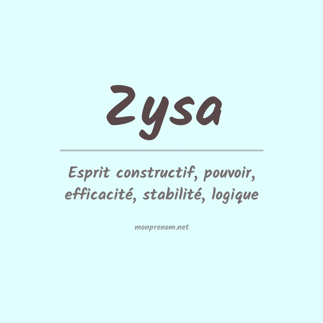 Prénom Zysa