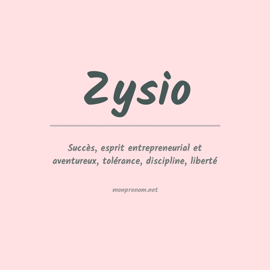 Prénom Zysio