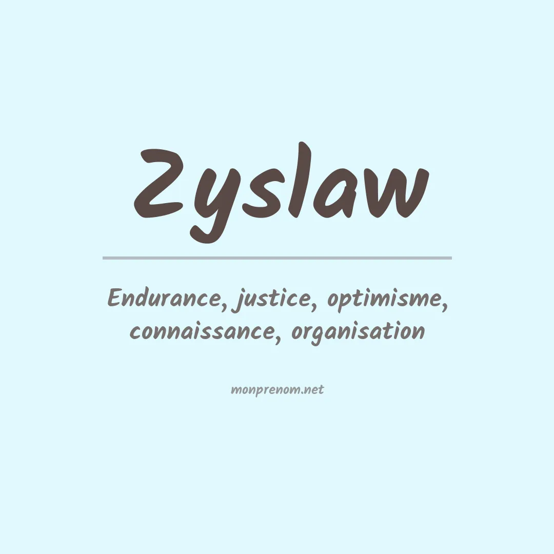 Prénom Zyslaw