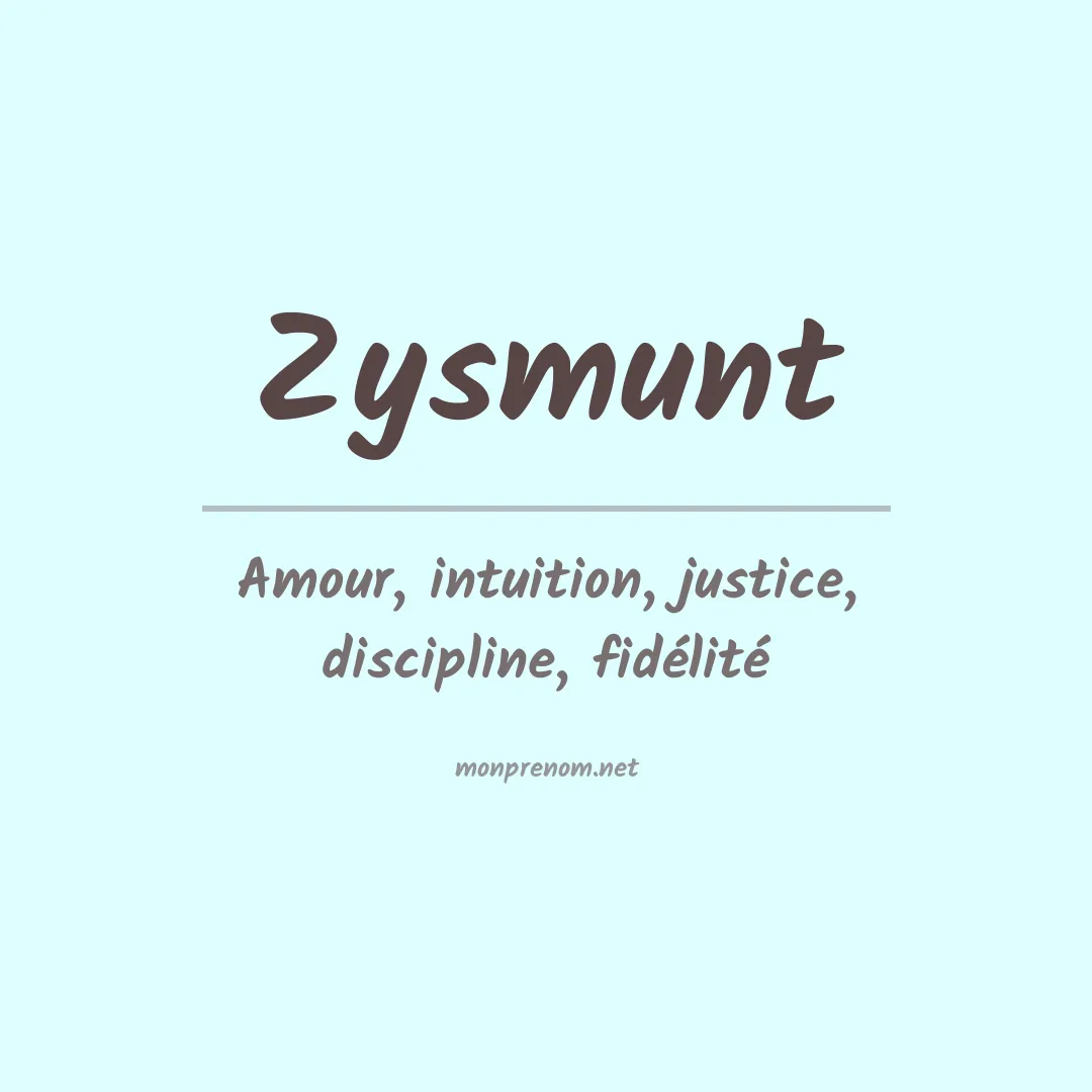 Prénom Zysmunt