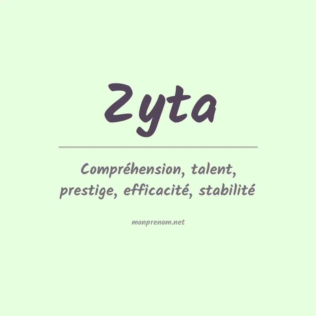 Prénom Zyta
