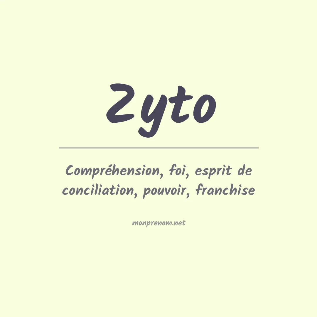 Prénom Zyto